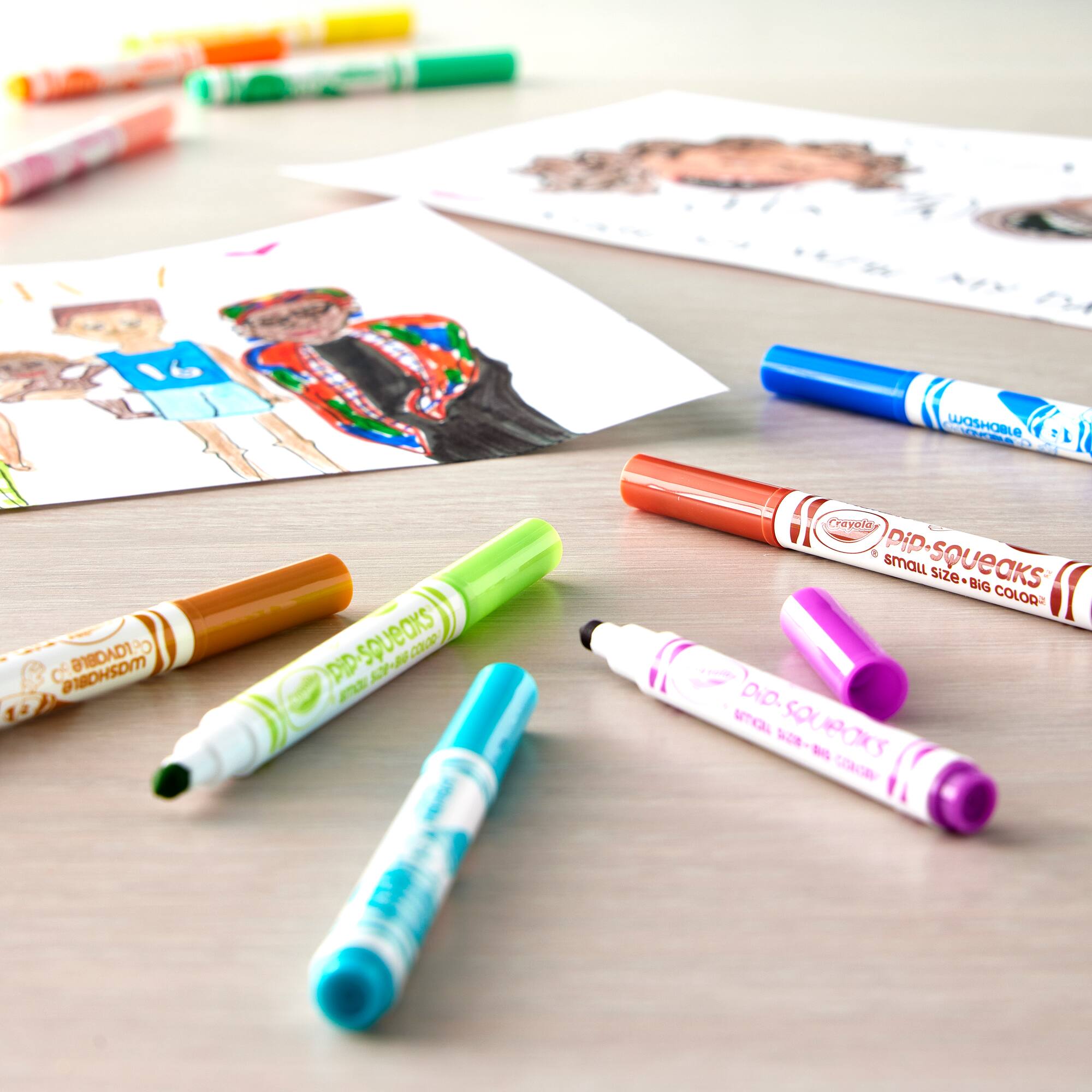 6 Packs: 64 ct. (384 total) Crayola® Pip-Squeaks™ Skinnies™ Washable Markers